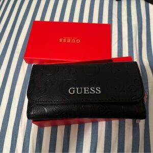 GUESS Embossed Black Wallet